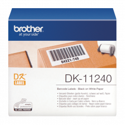Brother DK-11240 - 102 mm X 51 mm - Original White Paper Self-Adhesive Barcode Label - Pack of 600 Labels per Roll